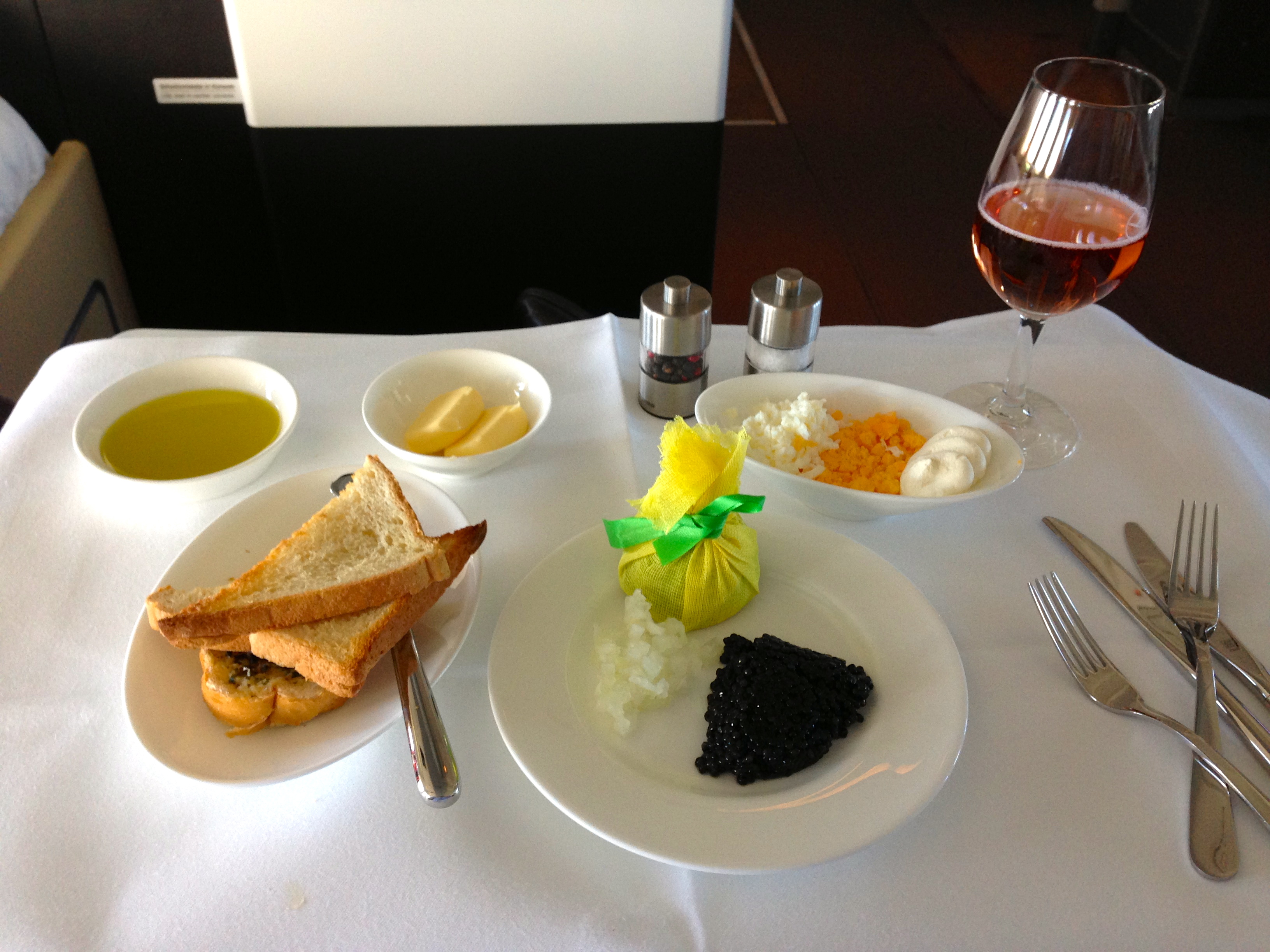 Lufthansa First Class Caviar