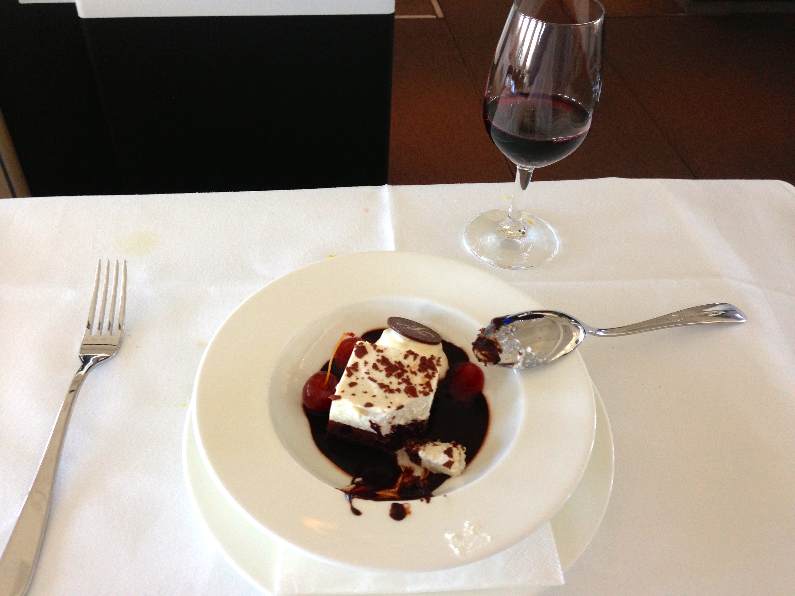 Lufthansa First Class Dessert
