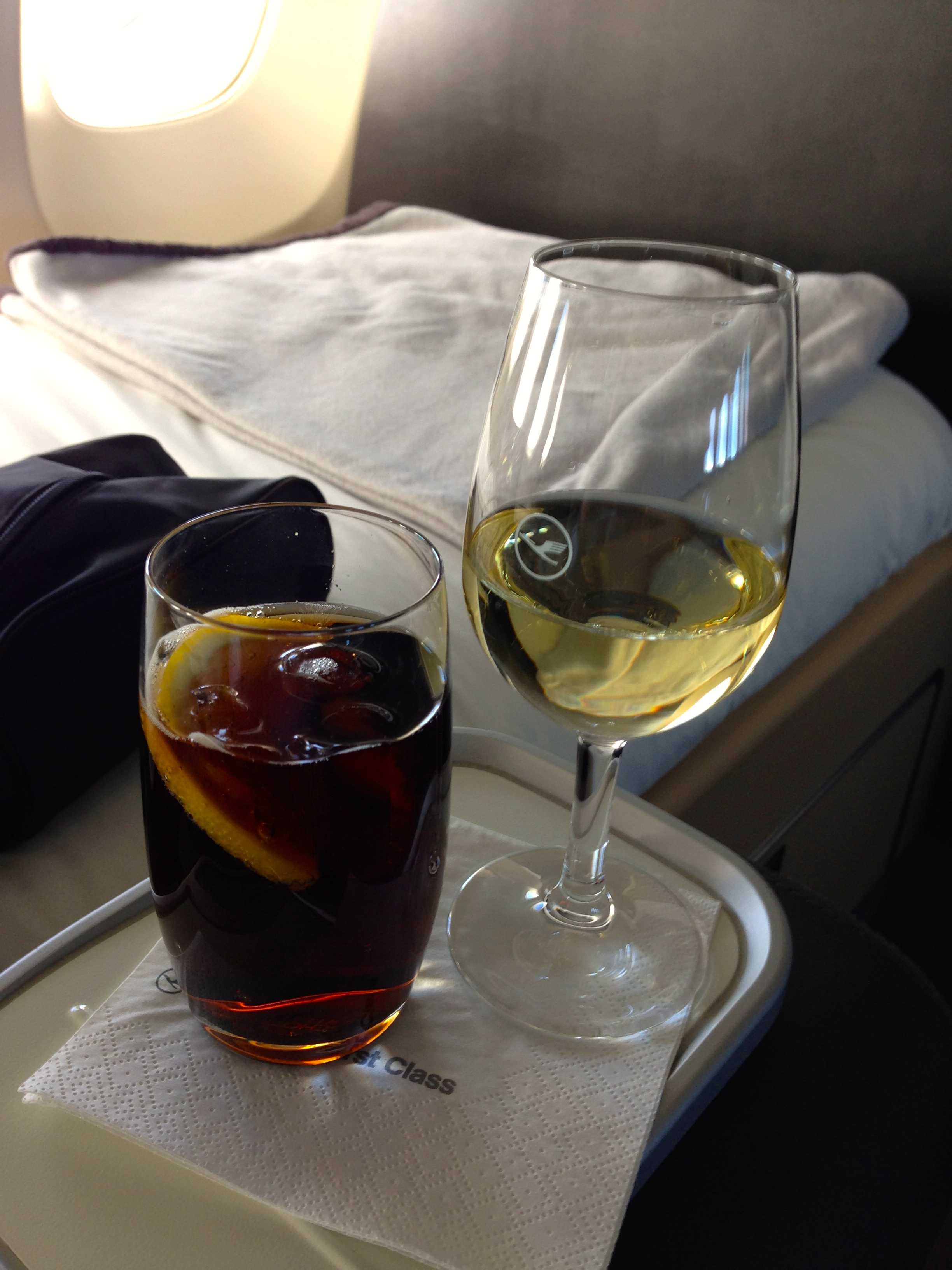 Lufthansa First Class Drinks