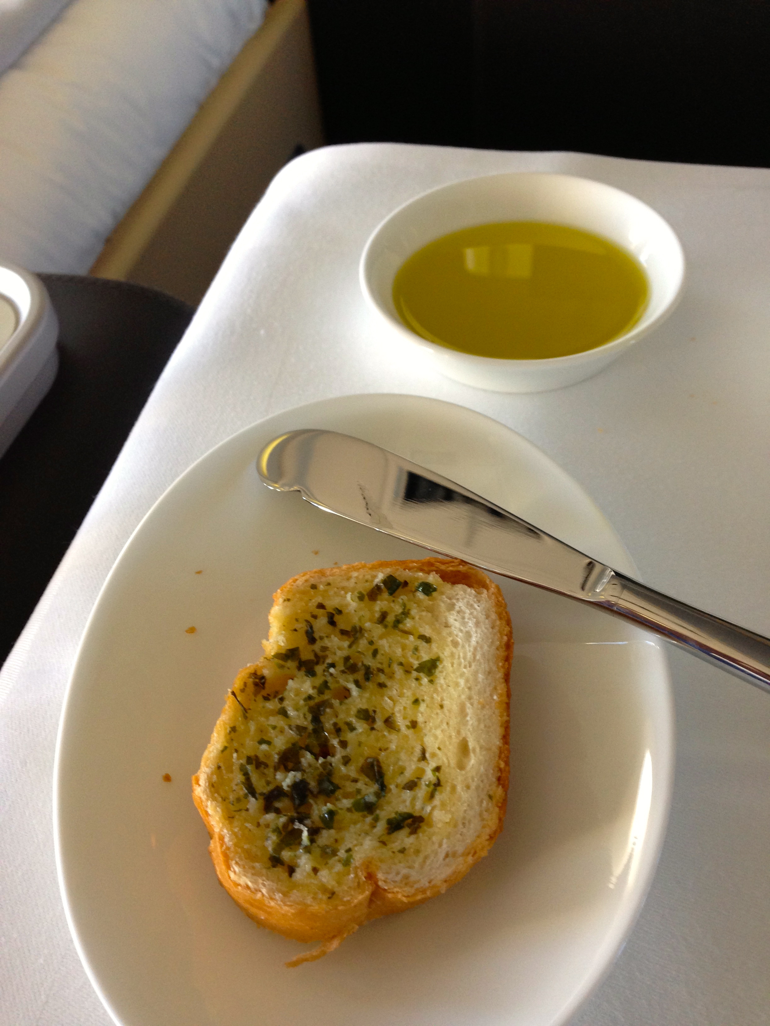 Lufthansa First Class Garlic Bread