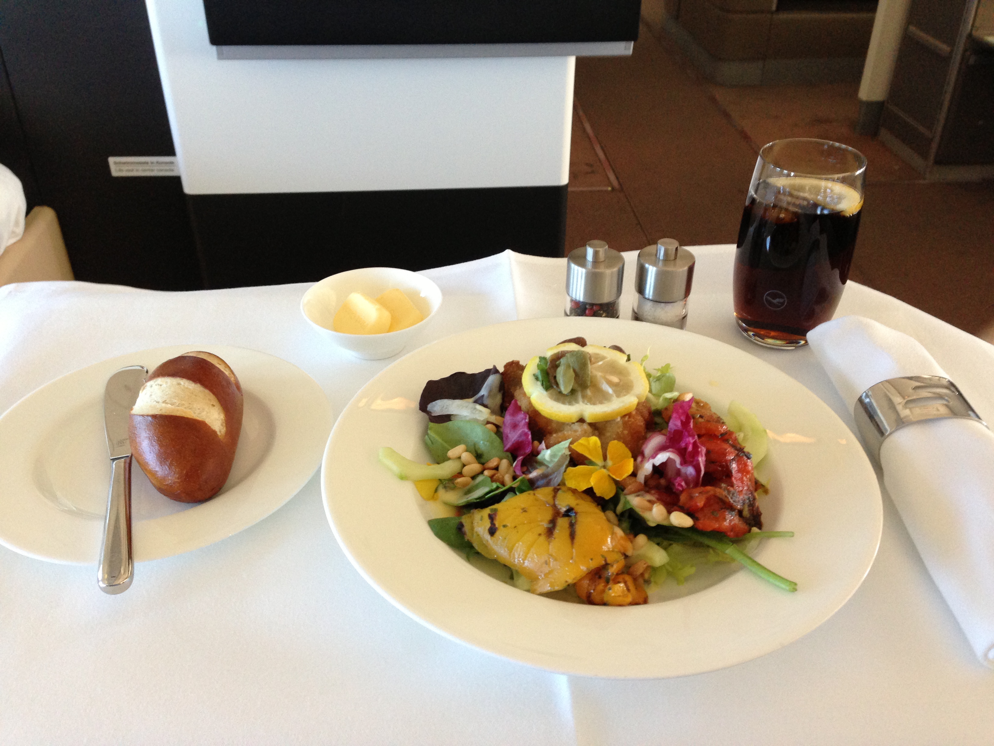 Lufthansa First Class Pre Arrival Meal