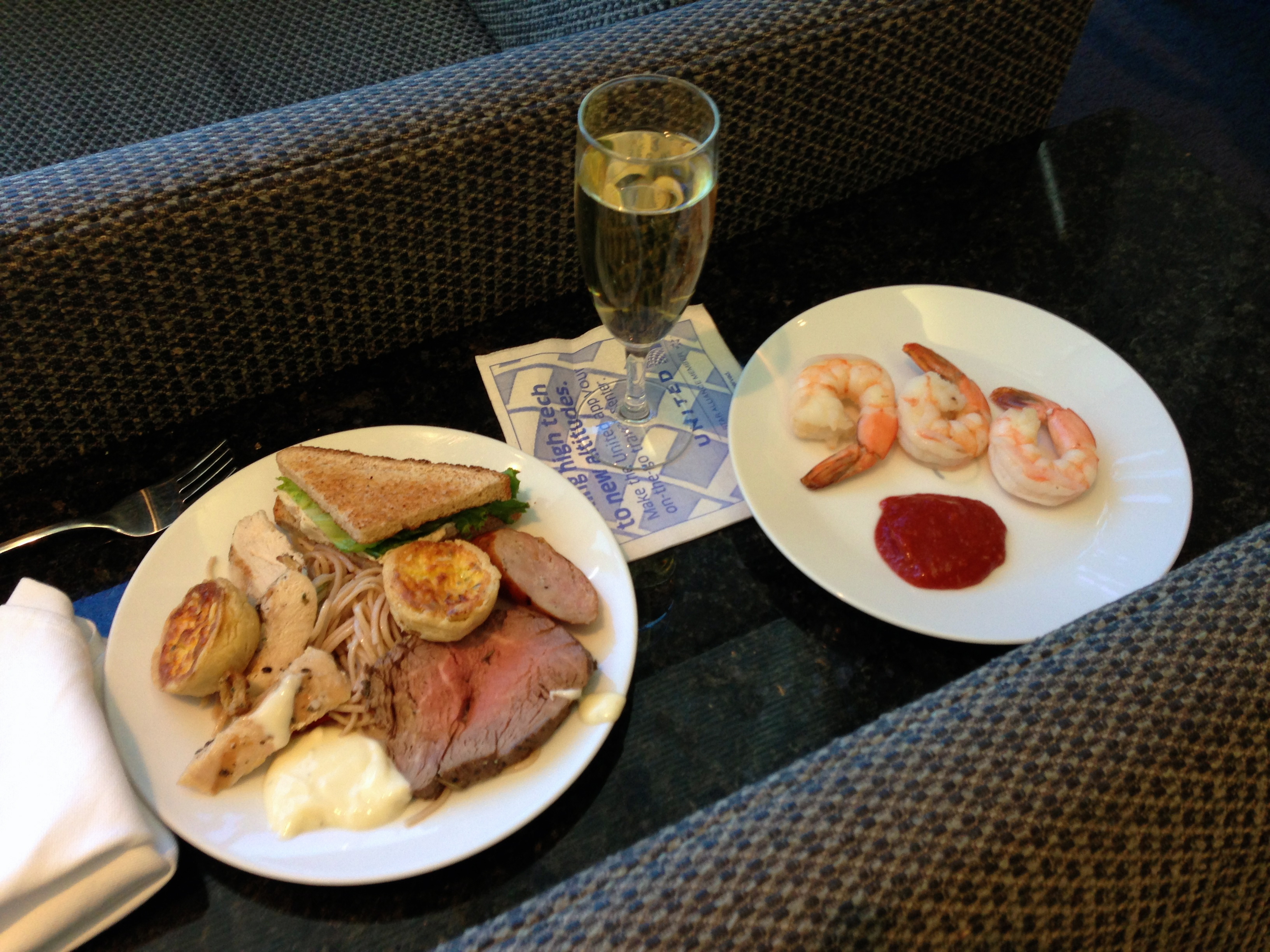United First Class Lounge Chicago Food Options